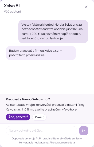 Potvrdenie firmy, s ktorou bude asistent pracovať