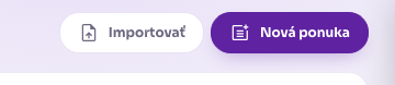 Tlačidlo Nová ponuka v zozname